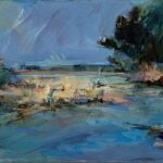 The Calm Bets Cole Acrylic 15 x 17 painting art impressionism impressionist