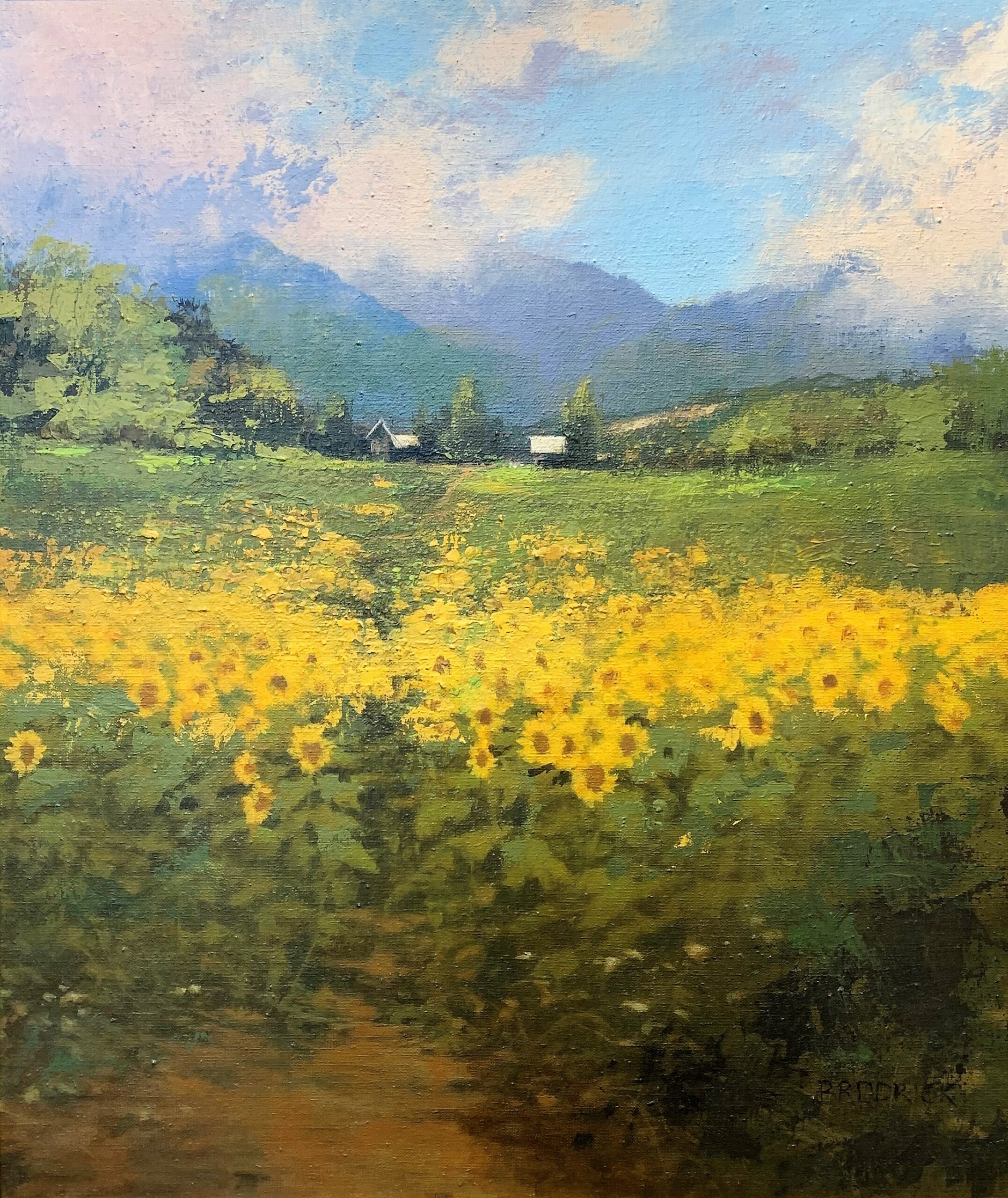 Summer Sunflowers ~ 24 x 18 ~ Acrylic on Linen ~ J.M. Brodrick
