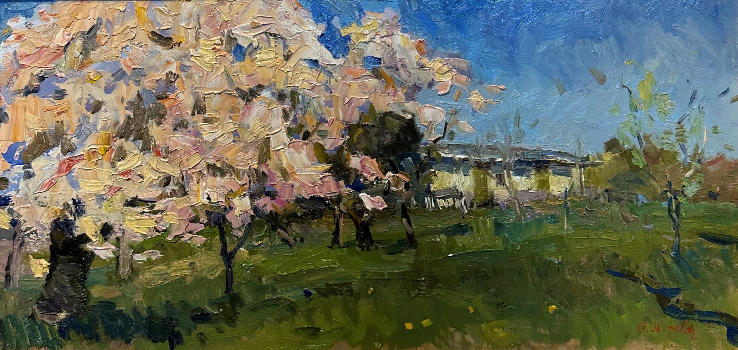 Springtime ~ Oleg Ulitskiy ~ Oil ~ Framed ~ 18.5 x 30.5
