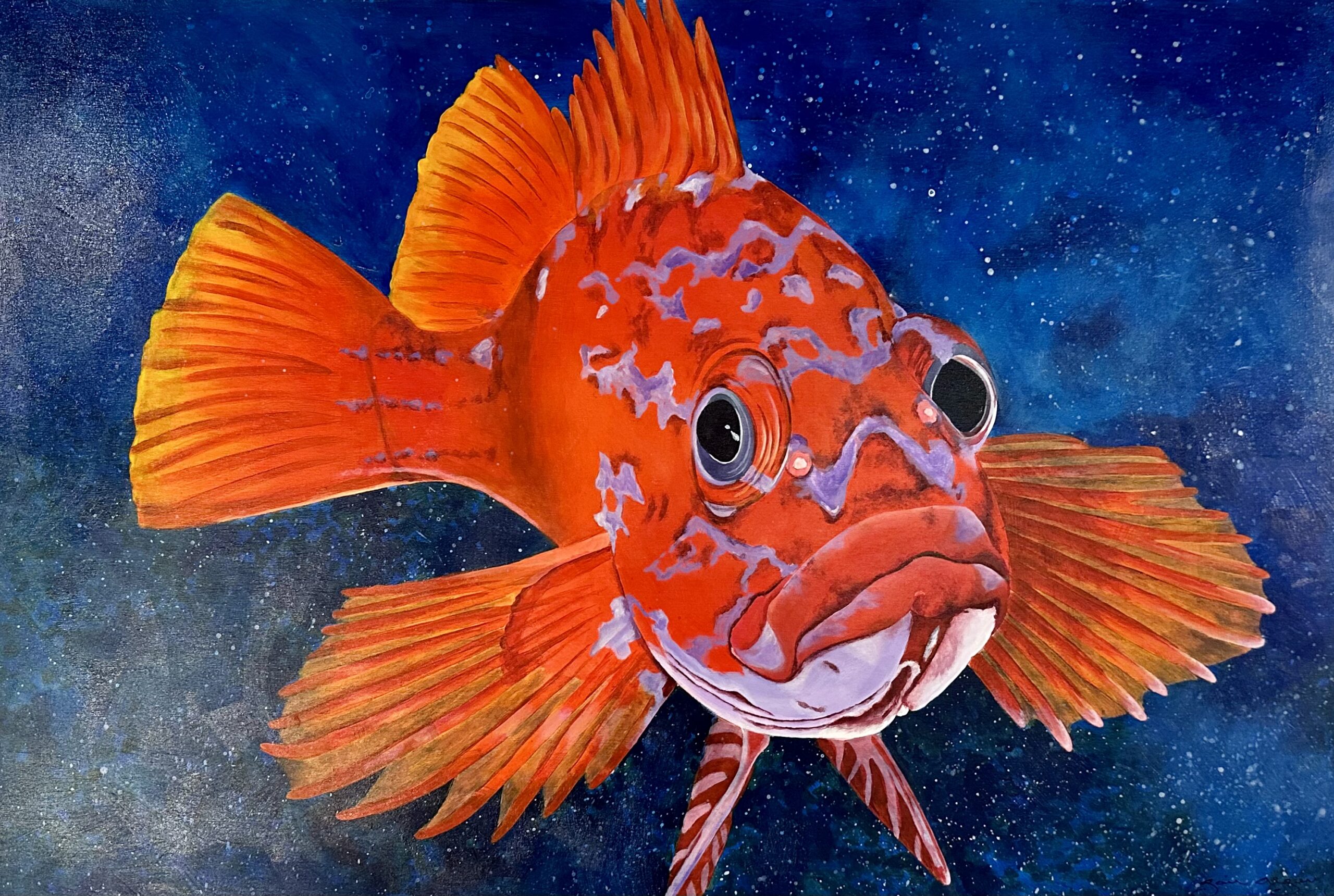 Ruby Rockfish ~ Acrylic ~ 24 x 36 ~ Gail Alger ~ #33