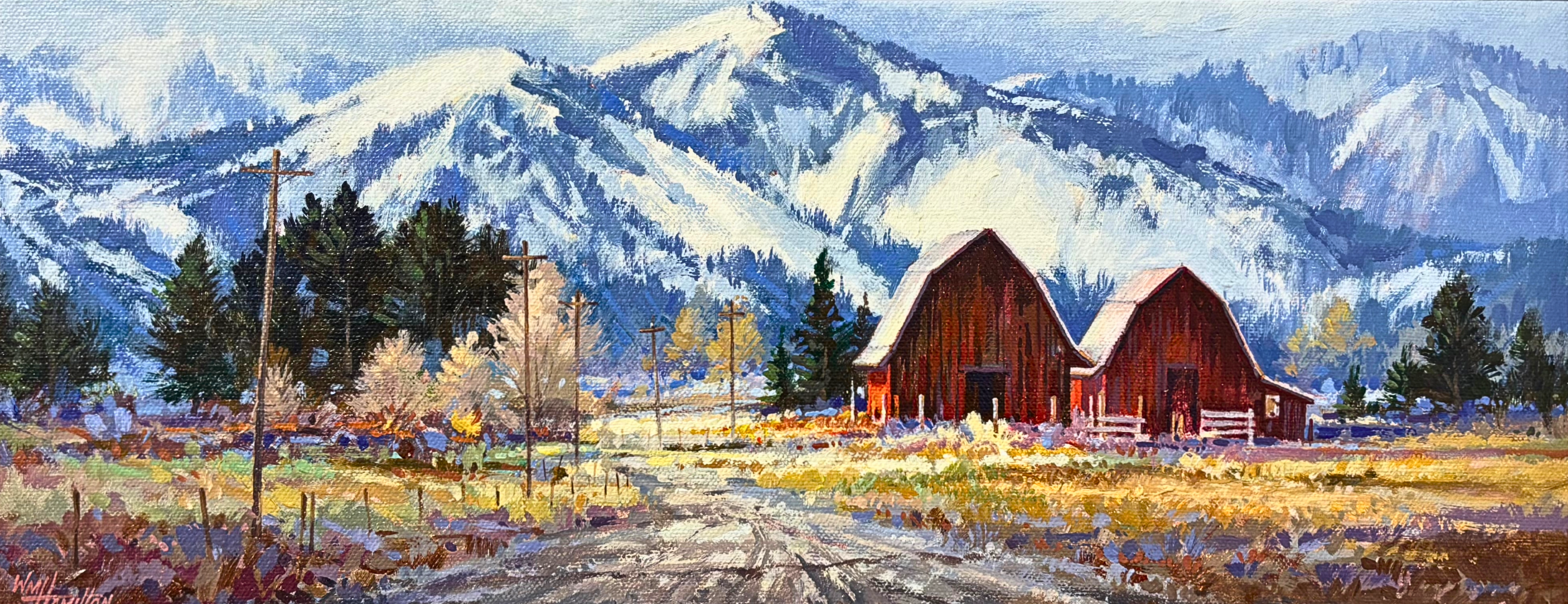 Bill Hamilton - Summerville Barn Blue Mtn. - 8 x 18 - #120