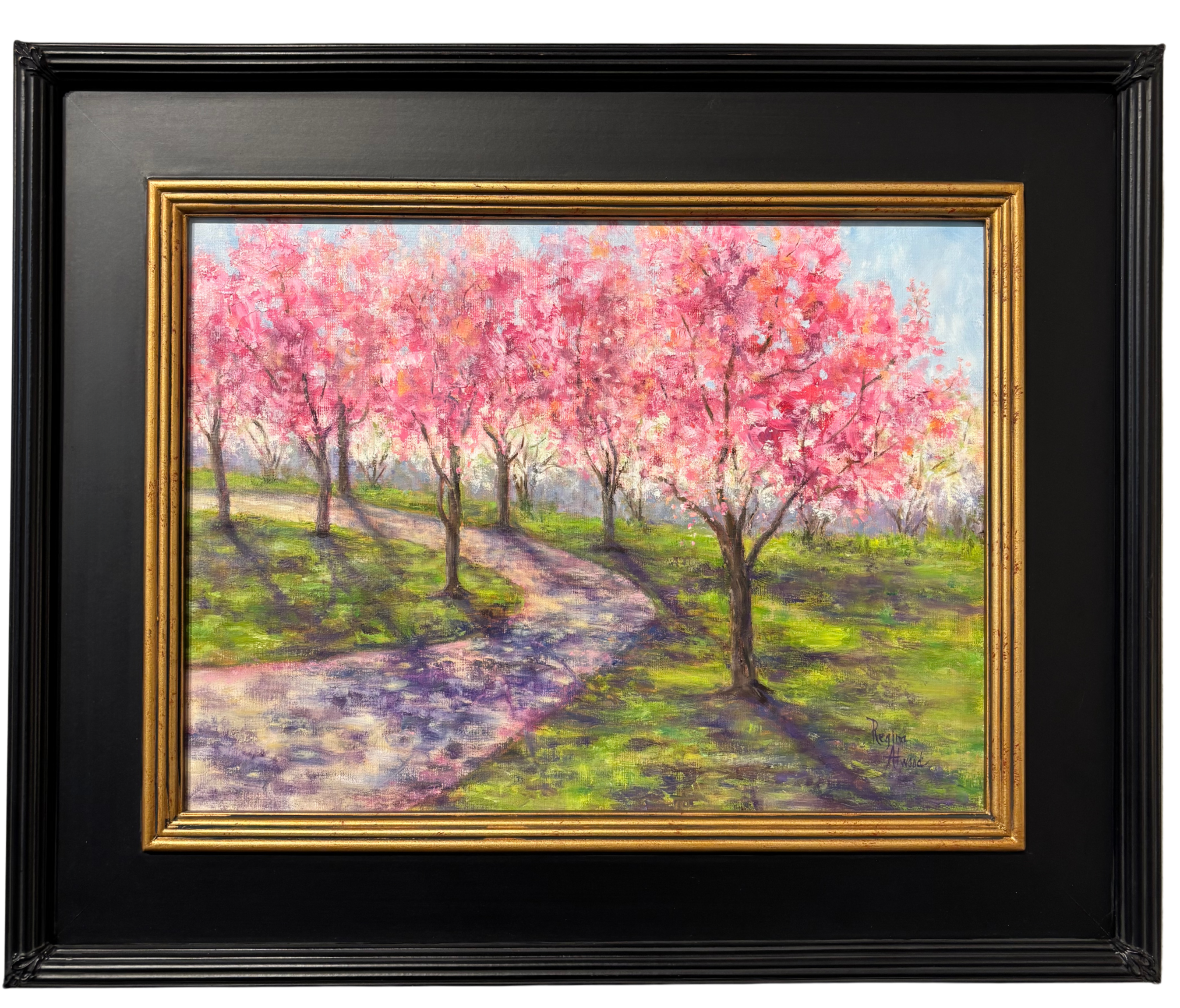 Regina Atwood - Singing Flowering Plum -18 x 22 - #165