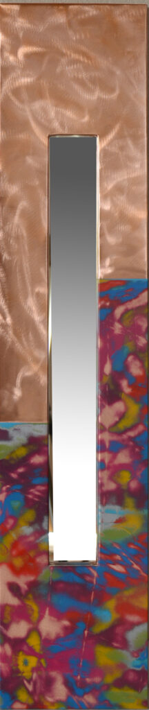 Tom & Jean Heffernan - Caliope - 47 x 10 - Painted Copper Mirror - #38